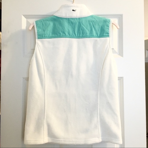 Vineyard Vines Shep Vest White Fleece - Picture 3 of 4